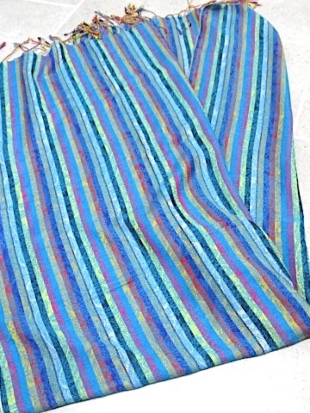 Multicolored Striped Boho Scarf/Wrap